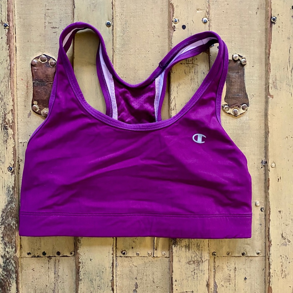 CHAMPION SPORTS BRA HIGH IMPACT STRETCH REVERSIBLE SPORTS BRA WORKOUT TOP S